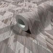 Holzoptik Grey & Brown Boho Fine Linen Wallpaper by Galerie