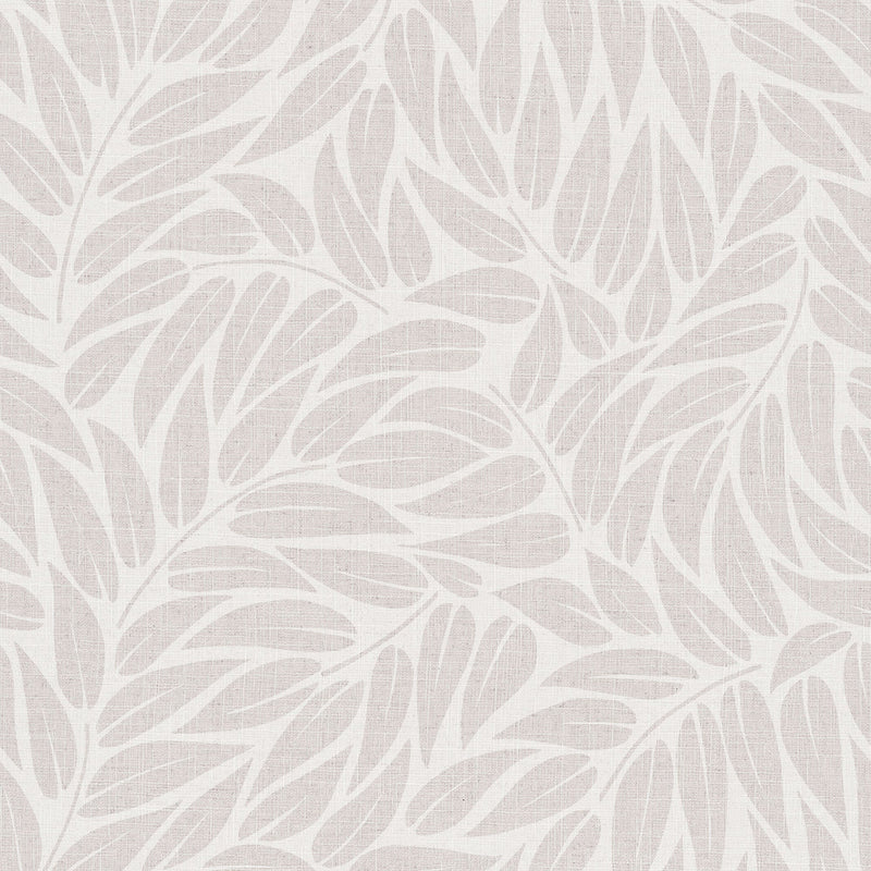 Floral Grey Boho Fine Linen Wallpaper by Galerie