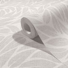 Floral Grey Boho Fine Linen Wallpaper by Galerie