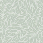 Floral Green Boho Fine Linen Wallpaper by Galerie