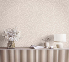 Floral Beige Boho Fine Linen Wallpaper by Galerie
