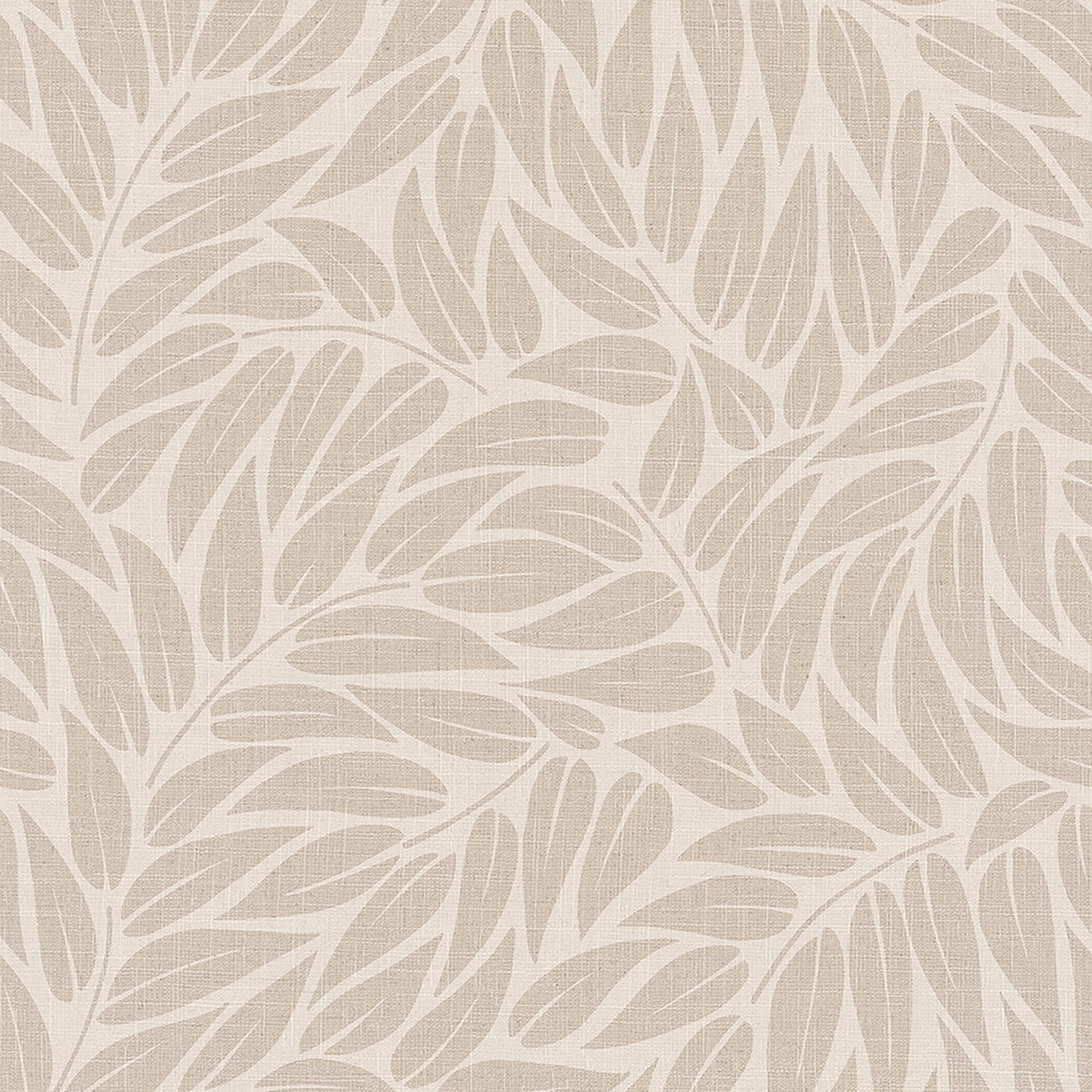 Floral Beige & Brown Boho Fine Linen Wallpaper by Galerie