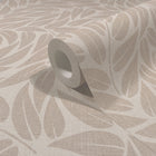 Floral Beige & Brown Boho Fine Linen Wallpaper by Galerie
