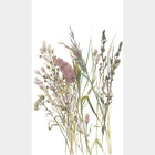 Floral White, Beige & Green Boho Fine Linen Mural by Galerie