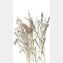 Floral White, Beige & Green Boho Fine Linen Mural by Galerie