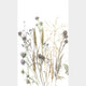 Floral White & Beige Boho Fine Linen Mural by Galerie