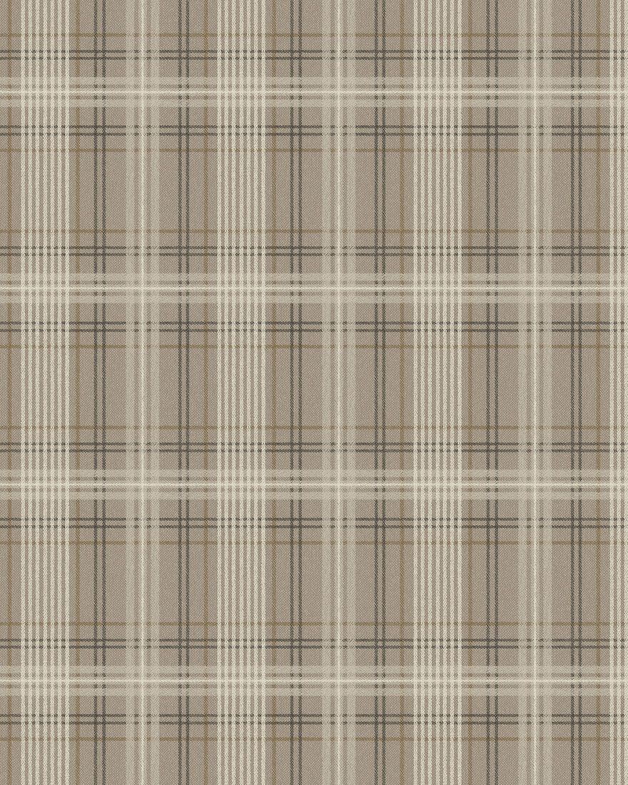 3579 Tailor´s Tweed Dark Brown Cottage Garden Wallpaper by Boråstapeter