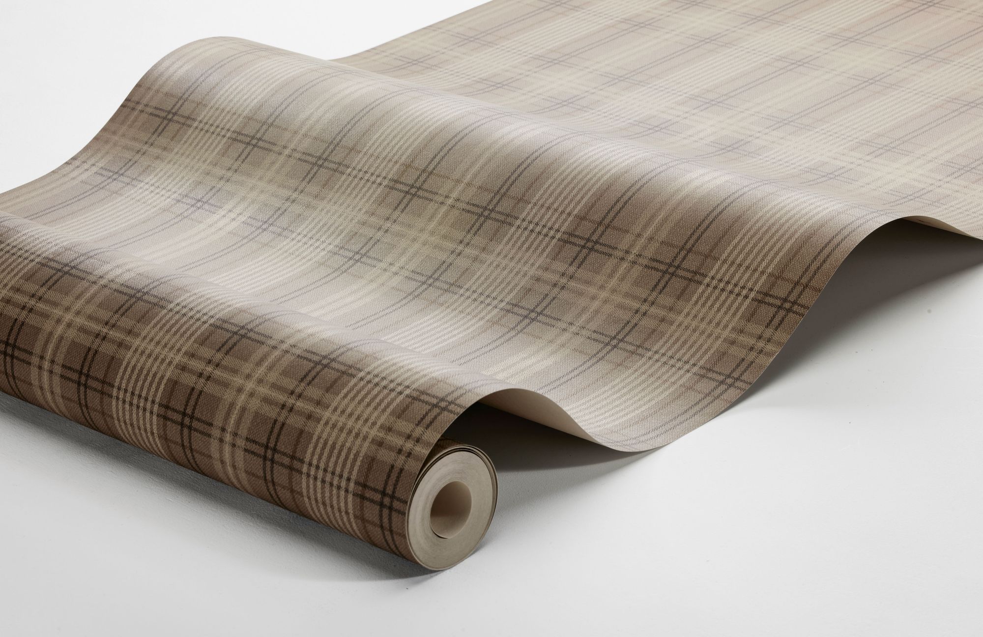 3579 Tailor´s Tweed Dark Brown Cottage Garden Wallpaper by Boråstapeter