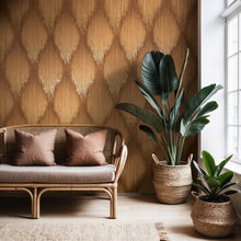 35805 Stripes Bronze Brown Wallpaper by Galerie