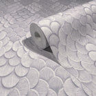 35809 3D optics Silver Grey Wallpaper by Galerie