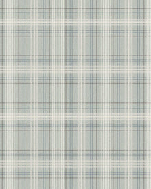 Tailor´s Tweed Light Turquoise Cottage Garden Wallpaper by Boråstapeter