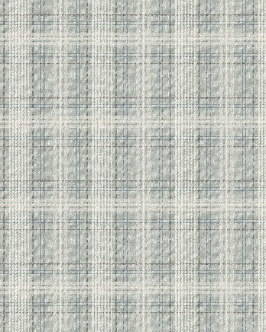Tailor´s Tweed Light Turquoise Cottage Garden Wallpaper by Boråstapeter
