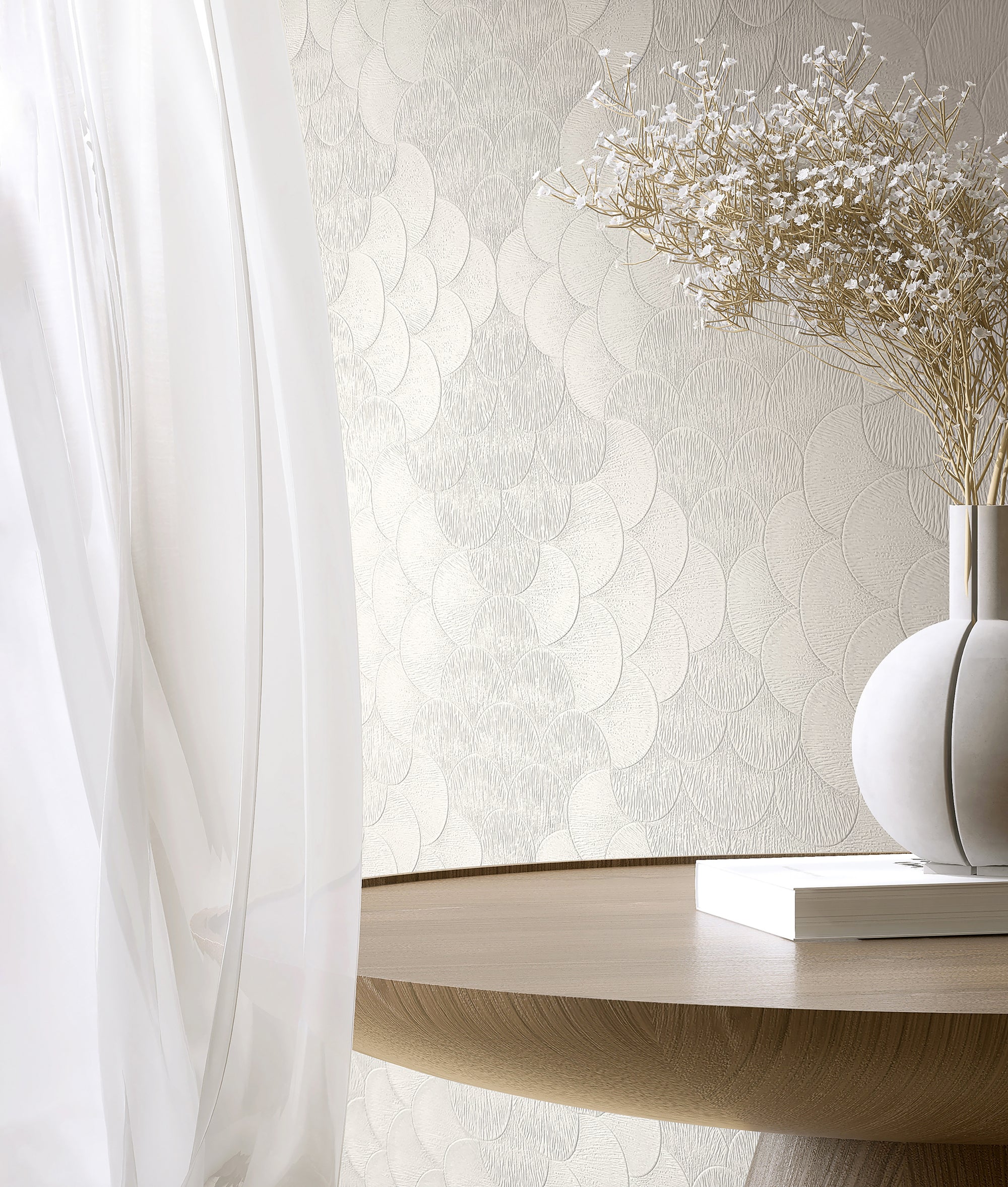 35810 3D optics White Wallpaper by Galerie