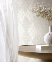 35810 3D optics White Wallpaper by Galerie