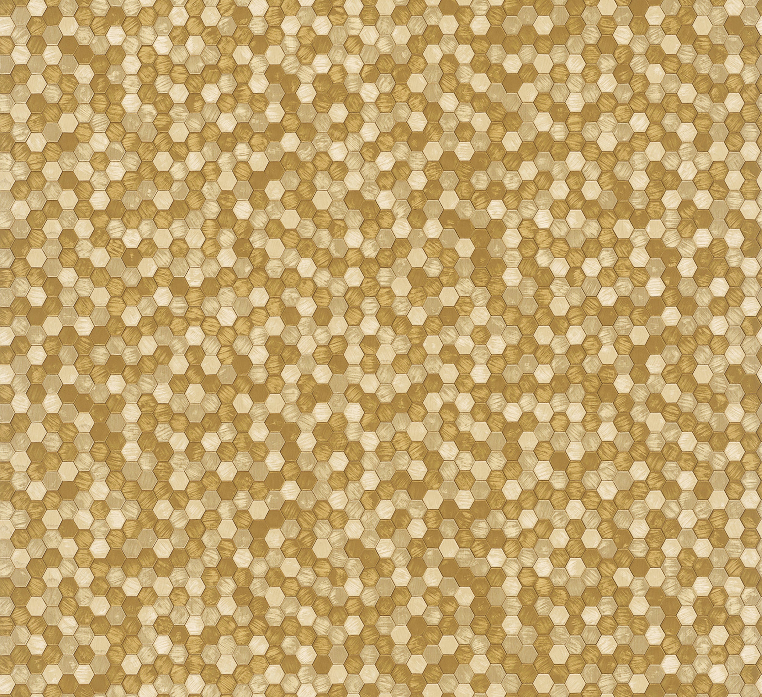 35815 Tile optics Gold Wallpaper by Galerie