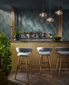 35815 Tile optics Gold Wallpaper by Galerie