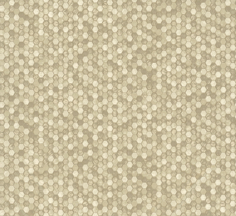 35816 Tile optics Gold Wallpaper by Galerie