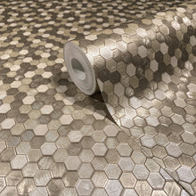 35816 Tile optics Gold Wallpaper by Galerie