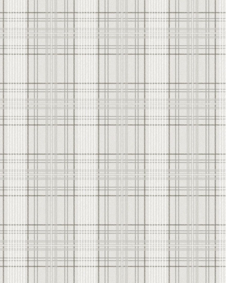 Tailor´s Tweed Light Grey Cottage Garden Wallpaper by Boråstapeter