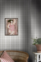 3581 Tailor´s Tweed Light Grey Cottage Garden Wallpaper by Boråstapeter