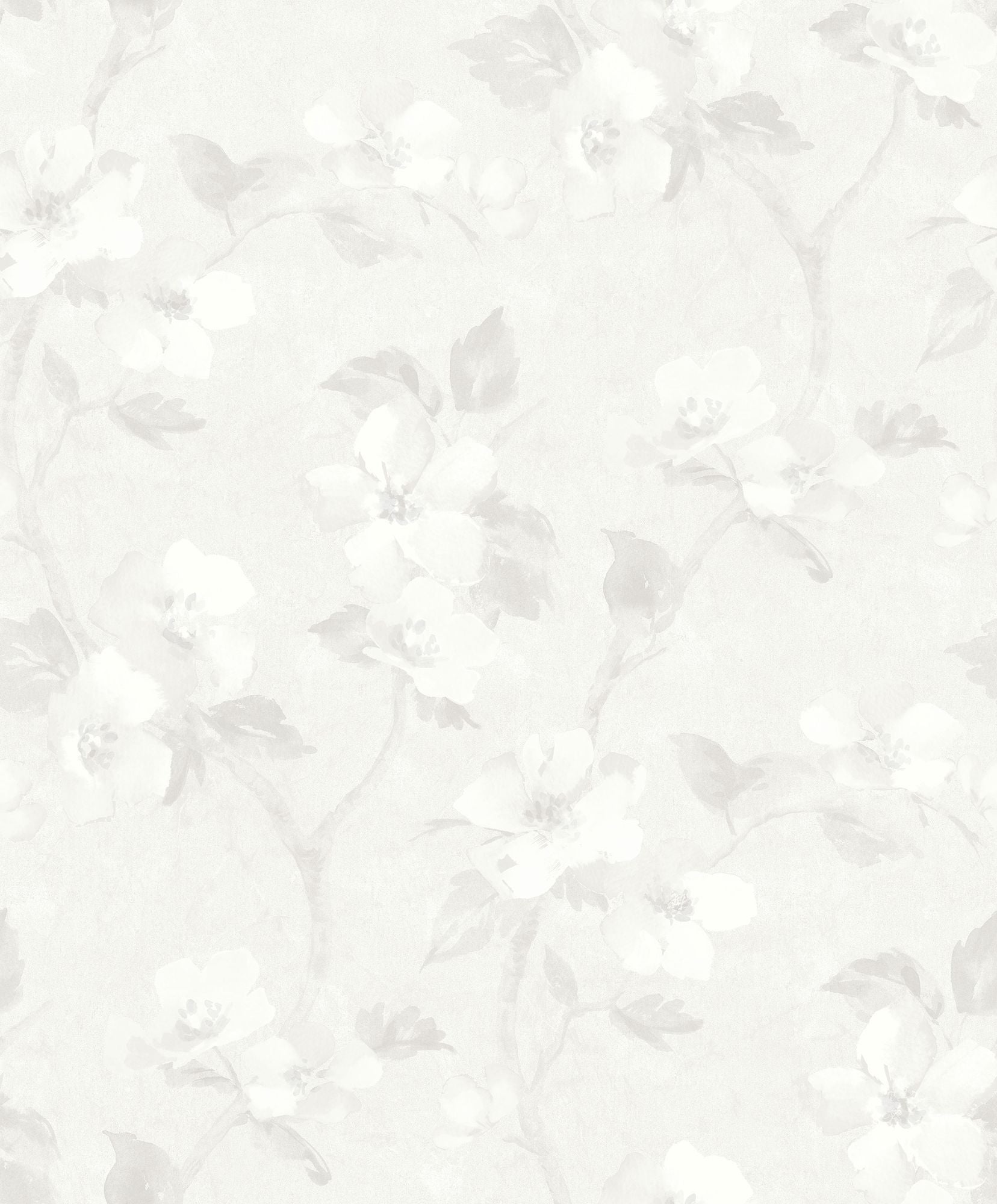 3583 Helen´s Flower Light White Cottage Garden Wallpaper by Boråstapeter