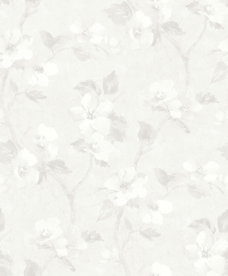 3583 Helen´s Flower Light White Cottage Garden Wallpaper by Boråstapeter