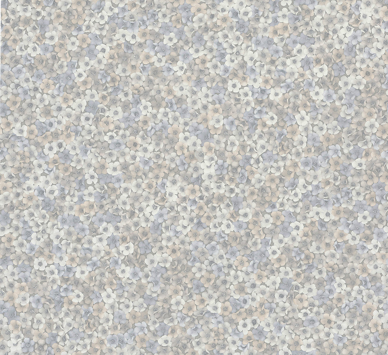 35843 Floral Silver Grey Wallpaper by Galerie