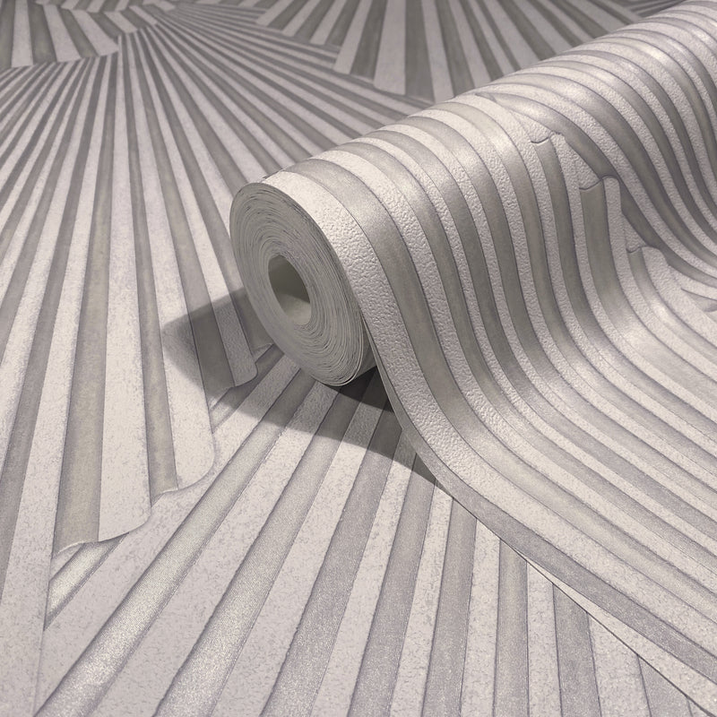 35846 Graphic Silver Grey Wallpaper by Galerie