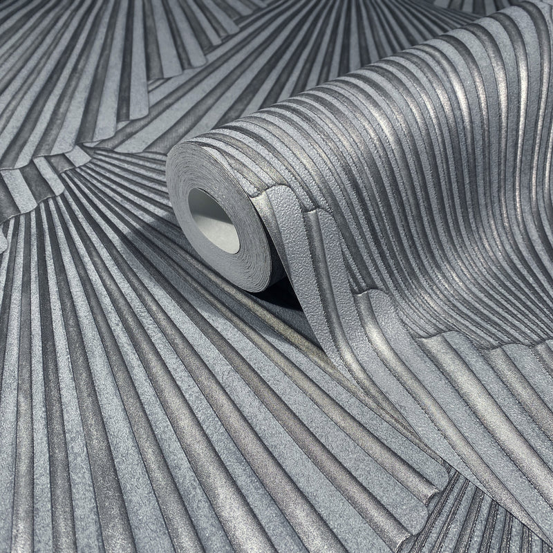 35849 Graphic Silver Grey Wallpaper by Galerie