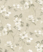 Helen´s Flower Light Yellow Cottage Garden Wallpaper by Boråstapeter
