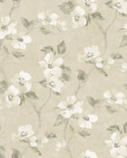 Helen´s Flower Light Yellow Cottage Garden Wallpaper by Boråstapeter