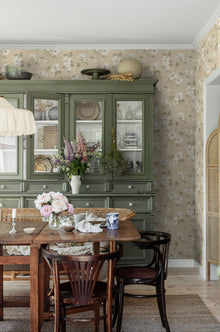 Helen´s Flower Light Yellow Cottage Garden Wallpaper by Boråstapeter