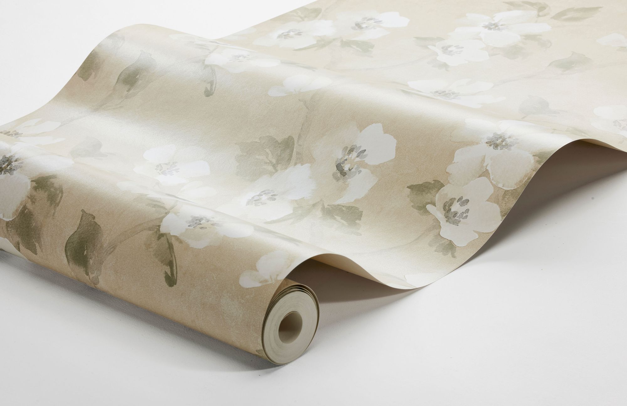Helen´s Flower Light Yellow Cottage Garden Wallpaper by Boråstapeter