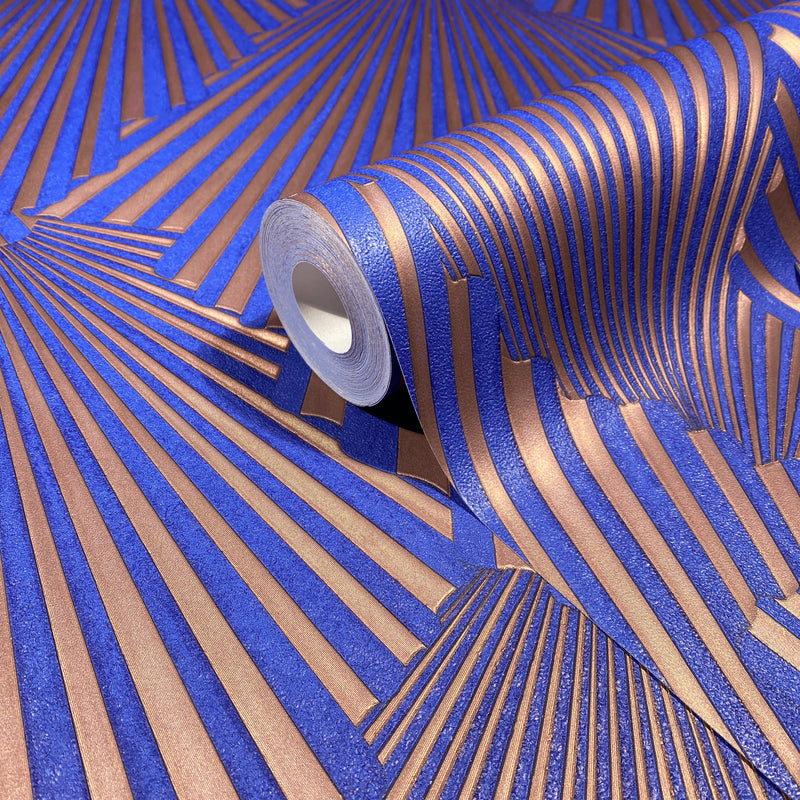 35851 Graphic Blue Wallpaper by Galerie