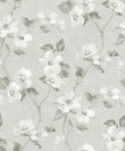 3585 Helen´s Flower Light Turquoise Cottage Garden Wallpaper by Boråstapeter