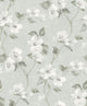 Helen´s Flower Light Turquoise Cottage Garden Wallpaper by Boråstapeter