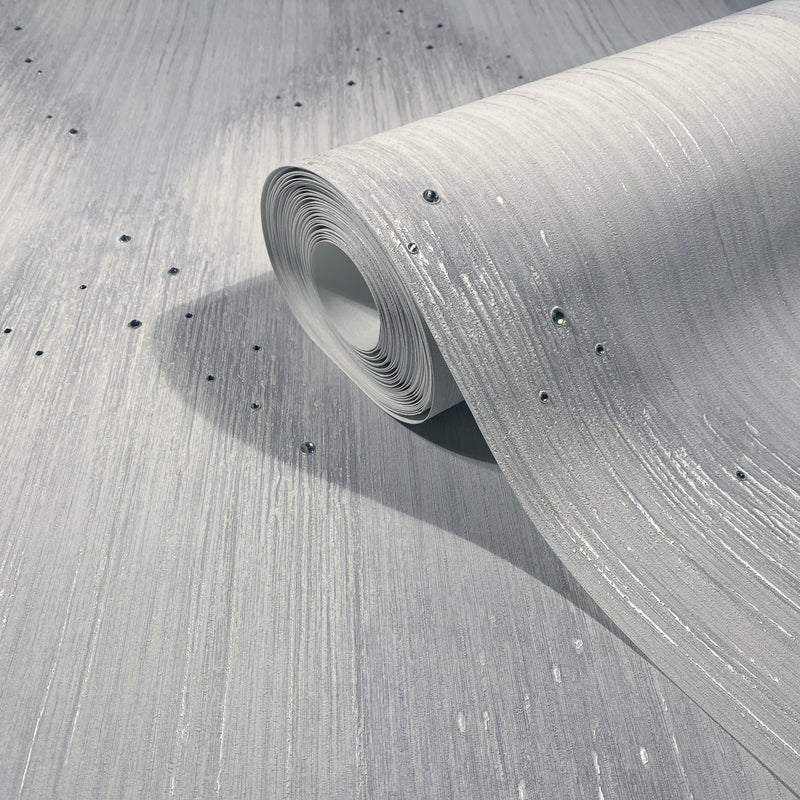 35883 Rhinestone Stripes Silver Grey Wallpaper by Galerie