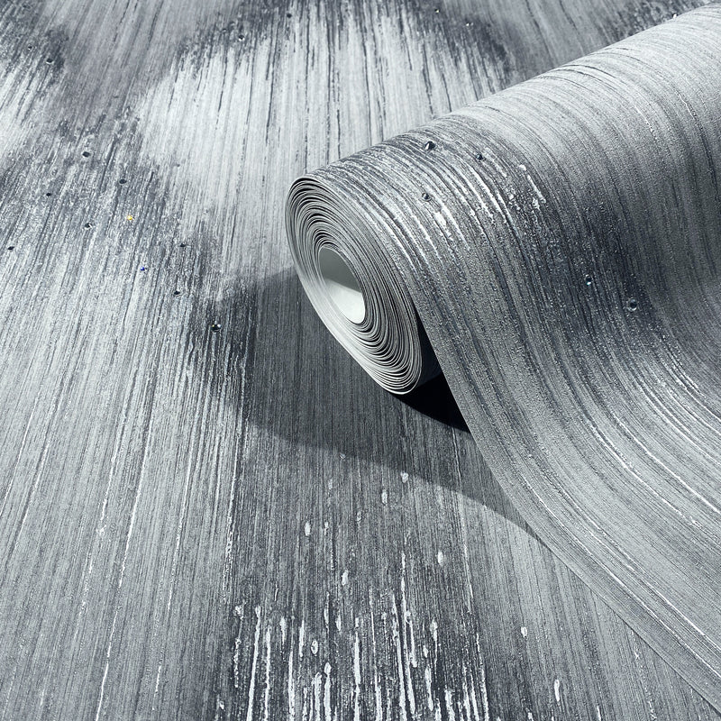 35884 Rhinestone Stripes Silver Grey Wallpaper by Galerie