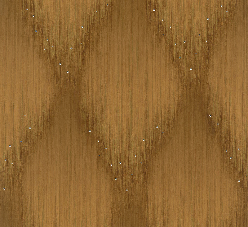 35885 Rhinestone Stripes Bronze Brown Wallpaper by Galerie