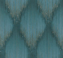35888 Rhinestone Stripes Green Wallpaper by Galerie