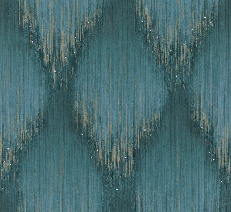 35888 Rhinestone Stripes Green Wallpaper by Galerie