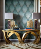 35888 Rhinestone Stripes Green Wallpaper by Galerie