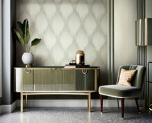 35889 Rhinestone Stripes Green Wallpaper by Galerie