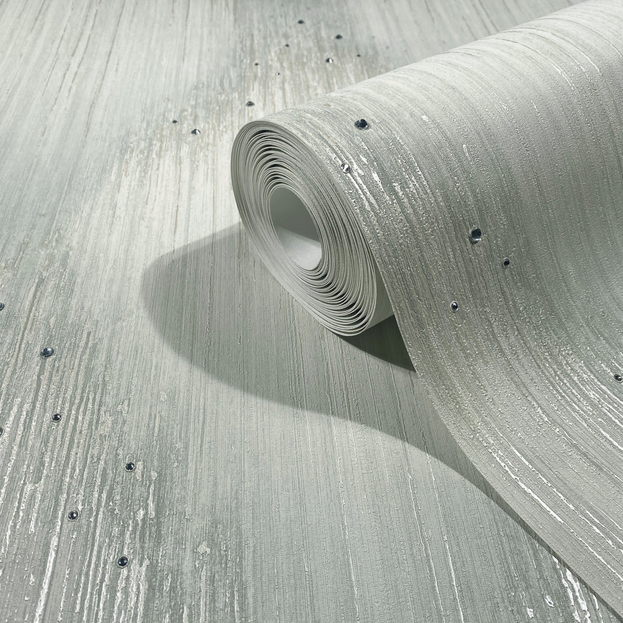 35889 Rhinestone Stripes Green Wallpaper by Galerie