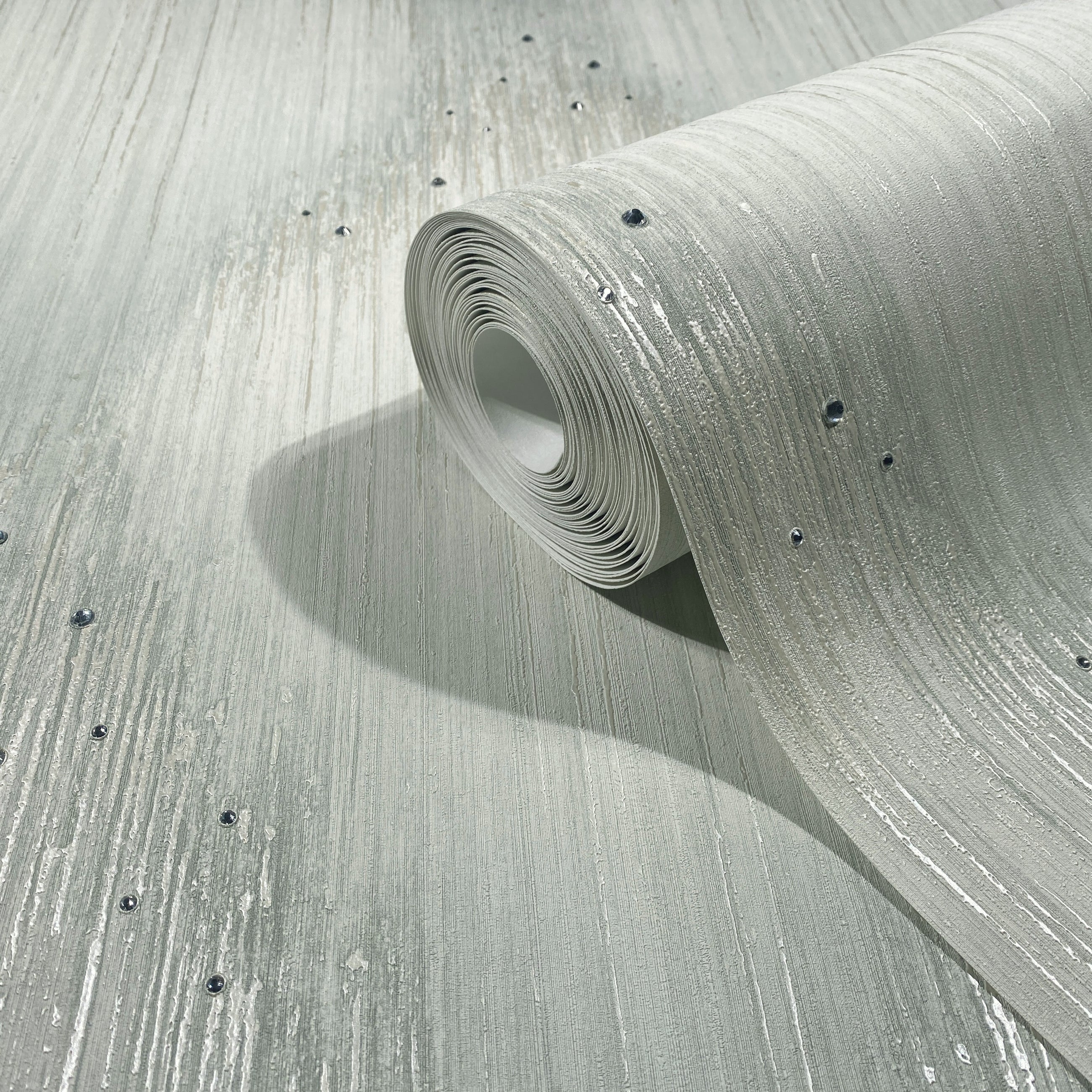 35889 Rhinestone Stripes Green Wallpaper by Galerie