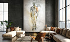 35899 Fashion Icon Papis Loveday Mural Silver Grey Wallpaper by Galerie