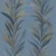 Leaf Flourish Blue Ornamenta Wallpaper by Galerie