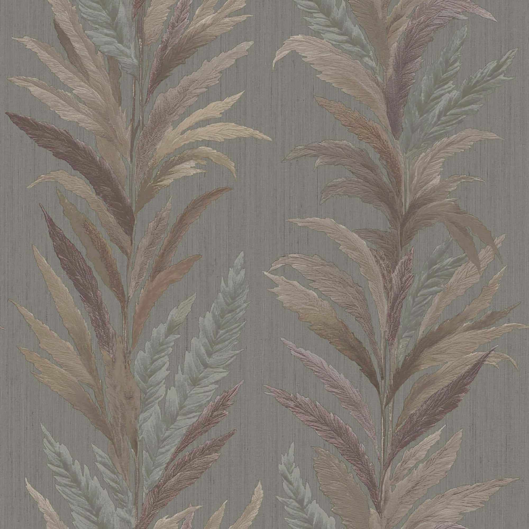 35908 Leaf Flourish Silver Grey Wallpaper by Galerie