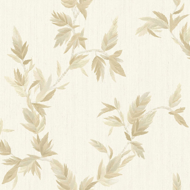 35912 Thin Leaf Beige Wallpaper by Galerie