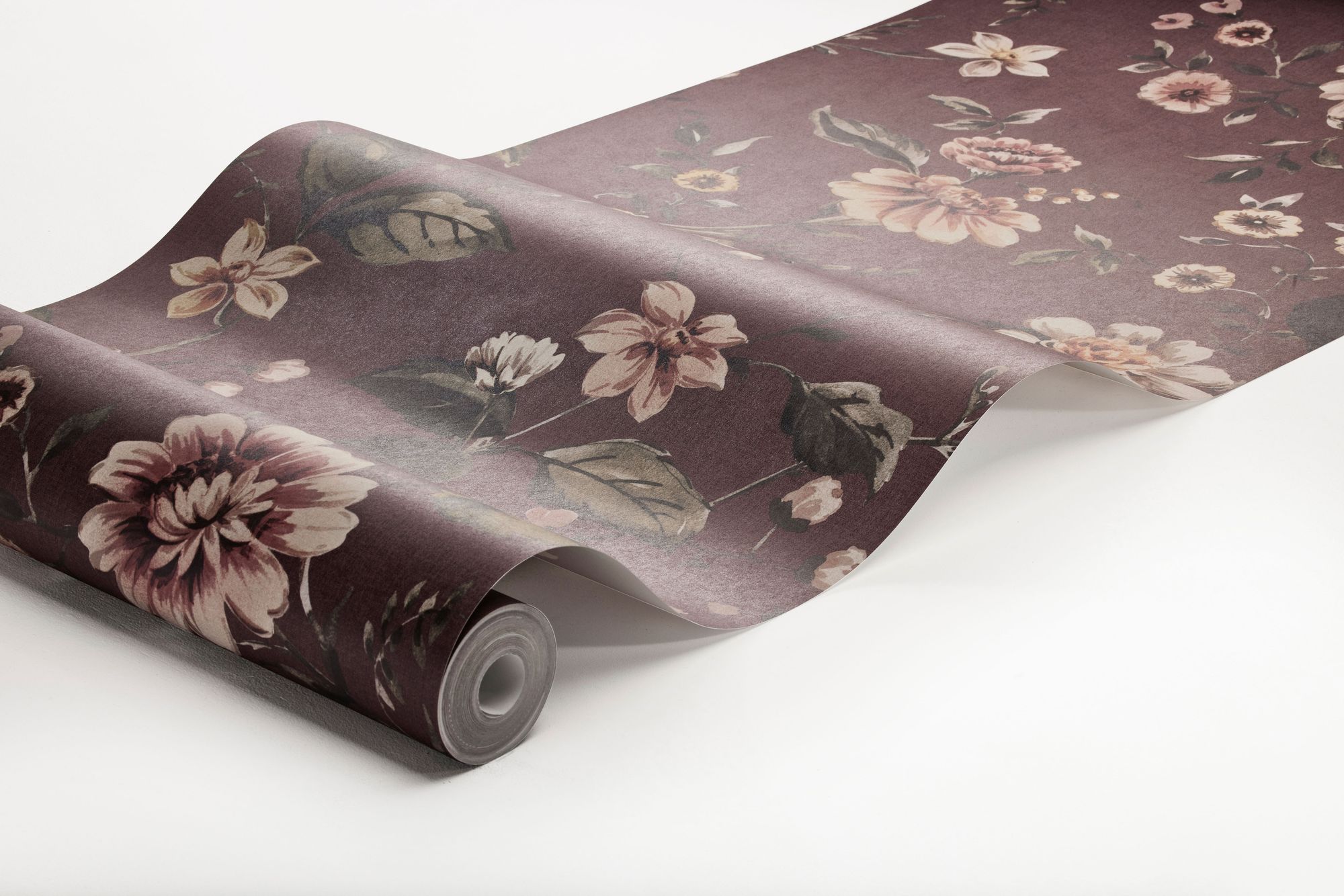 3591 Marion's Mural Dark Multi and Red Cottage Garden Wallpaper by Boråstapeter